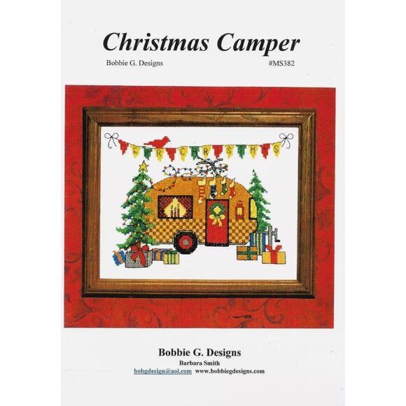 Christmas Camper by Bobbie G. cross‎ stitch pattern NIP - Picture 1 of 2